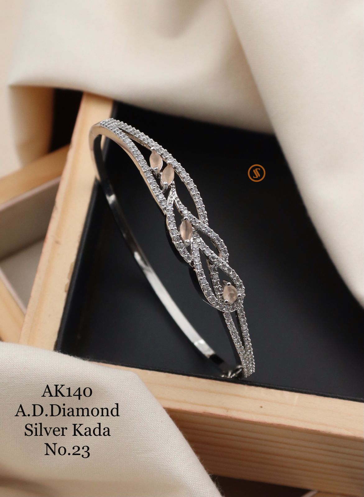 Ad Diamond 4 Designer Rose Gold Kada Catalog
